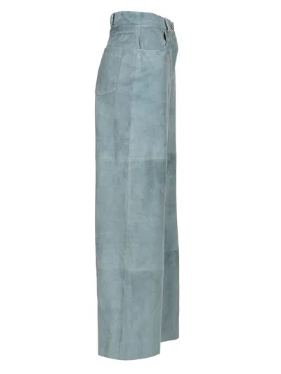 Arma Catania Suede Trousers In Blue