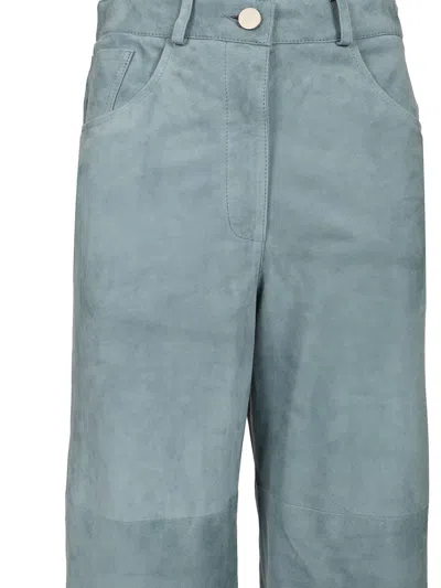 Arma Catania Suede Trousers In Blue