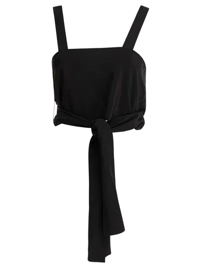 Chloé Crop Top With Ties In Black