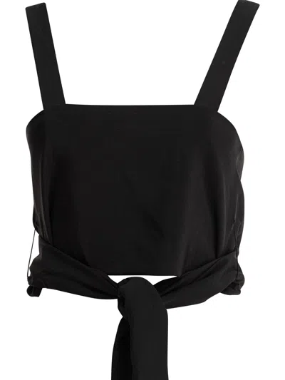 Chloé Crop Top With Ties In Black