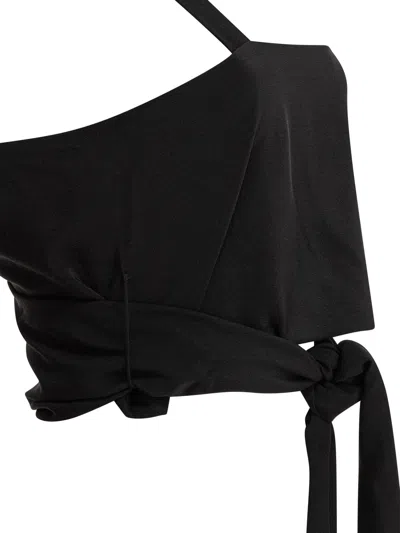 Chloé Crop Top With Ties In Black