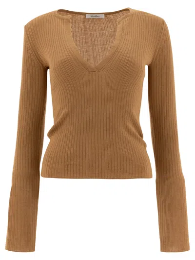 Max Mara Urlo Sweaters And Cardigans Beige