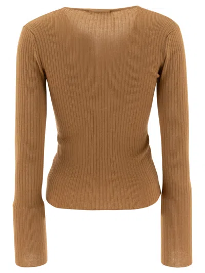 Max Mara Urlo Sweaters And Cardigans Beige