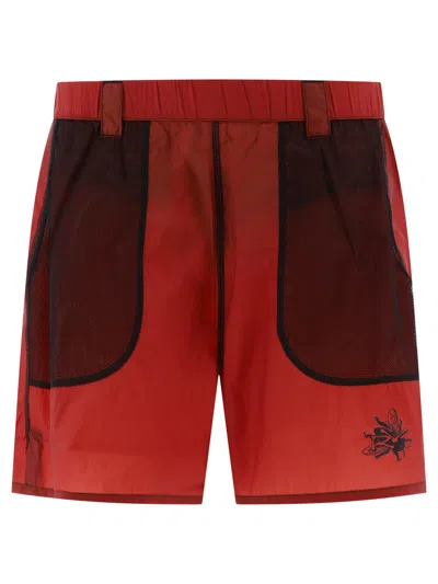 Rayon Vert Logo-printed Swim Shorts In Red