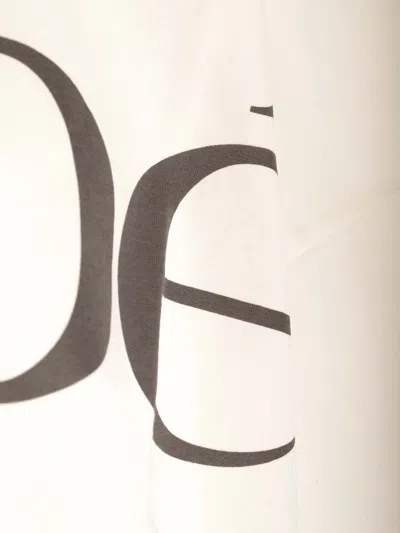 Chloé White Cropped T-shirt With Logo Lettering Print In Cotton Woman In White