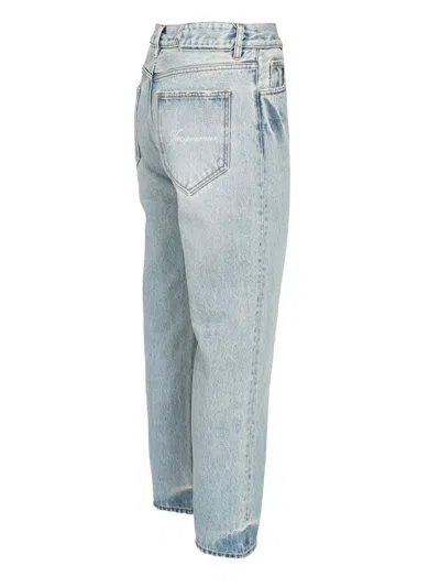 Jacquemus De-nîmes Venice Denim Trousers Jeans Light Blue In Blue