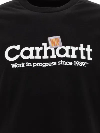 Carhartt Label Script Print T-shirt In Black