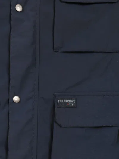 Fay Archive Windbreaker Jacket In Rep Nylon