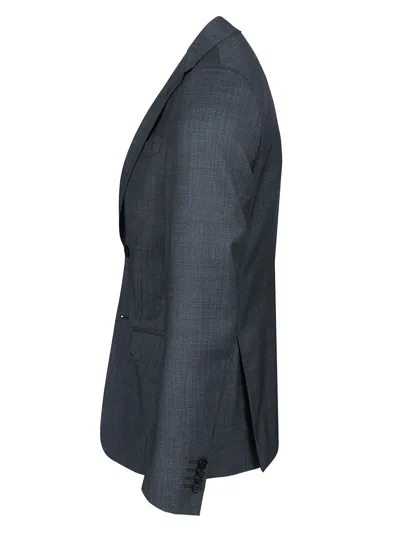 Ermenegildo Zegna Air Force Blue Wool Dress Dresses Blue In Blue