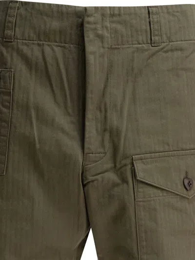 Human Made Military-inspired Cargo Trousers With Practical Pockets In Green