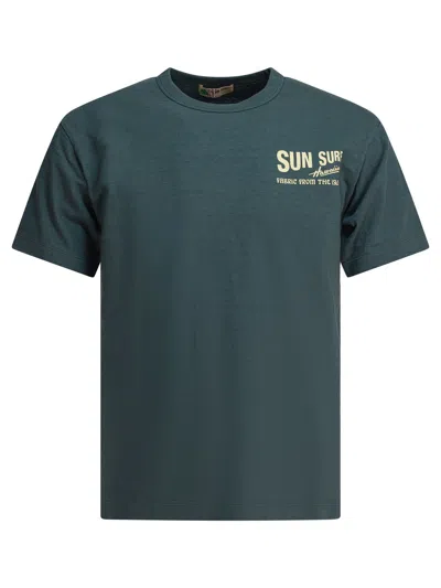 Sun Surf Green Cotton T-shirt In Green