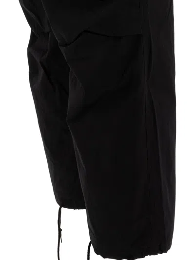 Nanamica Drawstring Cargo Trousers In Black
