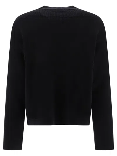 Ami Alexandre Mattiussi Black Crewneck Sweatshirt With Adc Embroidery In Cotton Blend Man