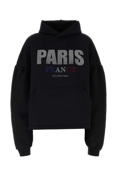 Balenciaga Black Cotton Sweatshirt