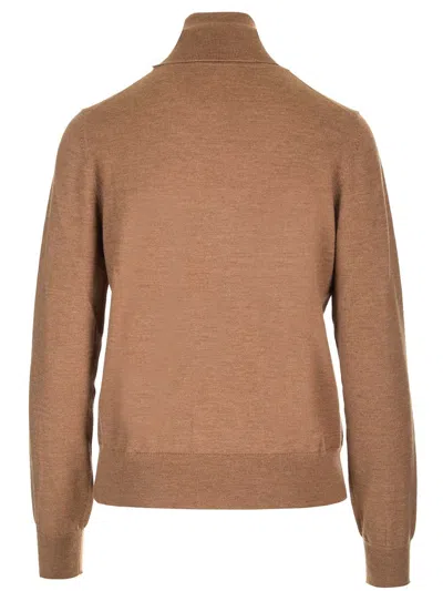 P.a.r.o.s.h Wool And Cashmere Turtleneck Knitwear Brown
