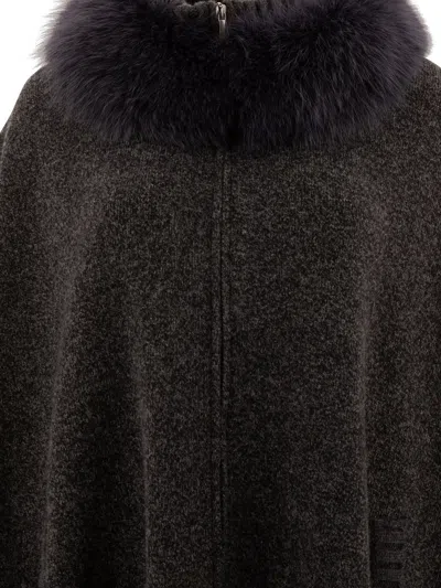 Giovi Wool And Cashmere Poncho For Women