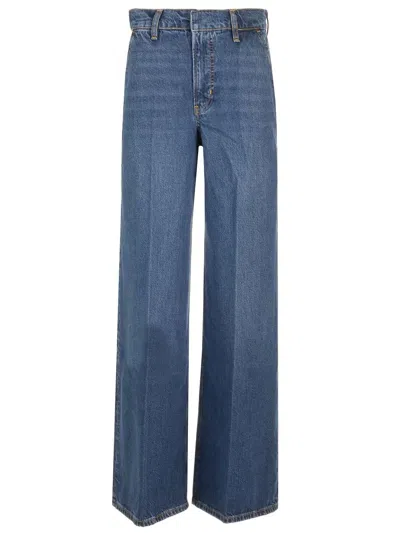 Frame Belt-loop Jeans In Blue