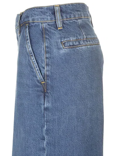 Frame Belt-loop Jeans In Blue