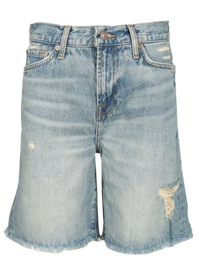 7 For All Mankind Lola Shorts Copper Trousers Light Blue
