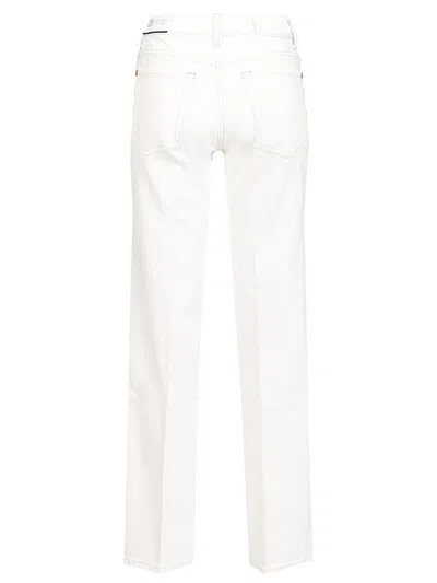 7 For All Mankind 'calie' Jeans Featuring Belt Loops In White