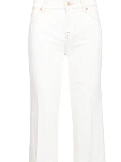 7 For All Mankind 'calie' Jeans Featuring Belt Loops In White