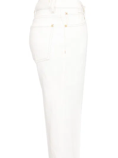 7 For All Mankind 'calie' Jeans Featuring Belt Loops In White