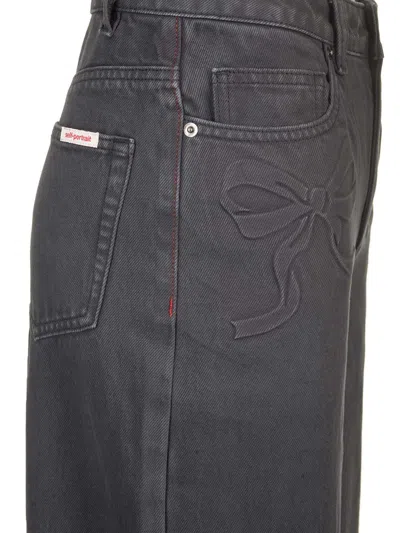 Self-portrait Wide-leg Palazzo Jeans