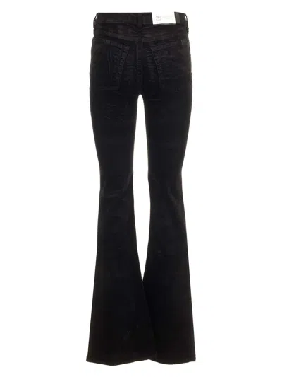 7 For All Mankind Velvet Flared Jeans Black