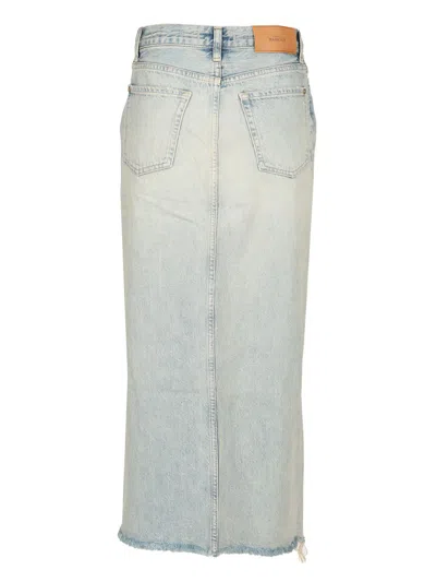 7 For All Mankind Midi Skirt Skirts Light Blue