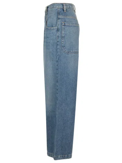 Frame Denim Patch Pocket Slim Palazzo Doris Wide Leg Jean