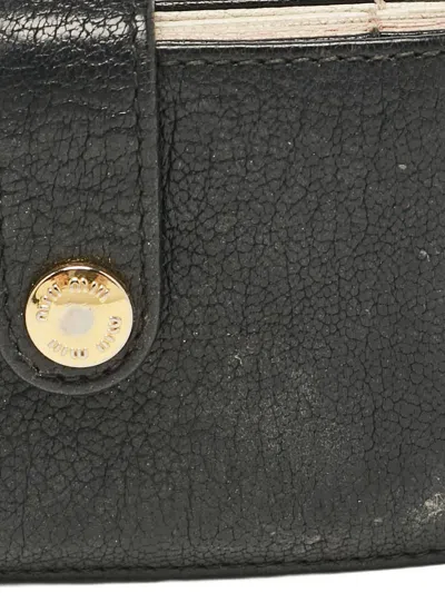 Pre-owned Miu Miu Logo-plaque Leather Cardholder