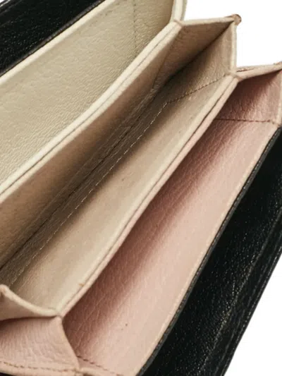 Pre-owned Miu Miu Logo-plaque Leather Cardholder