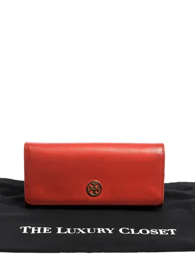 Pre-owned Tory Burch Robinson Leather Wallet