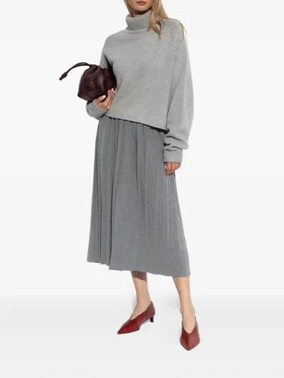 Lisa Yang Turtleneck Cashmere Sweater In Gray