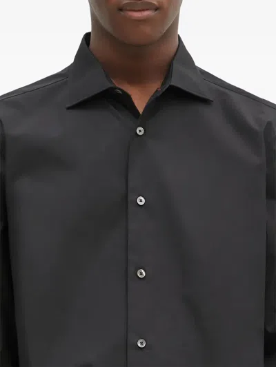 Paul Smith Long-sleeve Button-up Shirt In Black