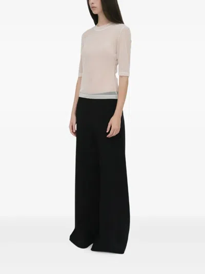 Rosetta Getty Sheer-paneled T-shirt In White