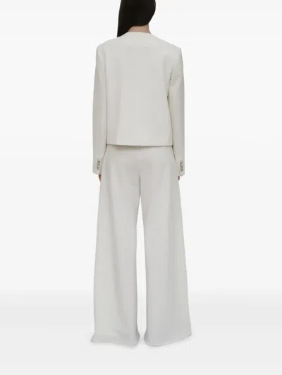 Rosetta Getty Crew Neck Button-front Jacket In White