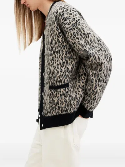 Allsaints Leopard-print Button Cardigan