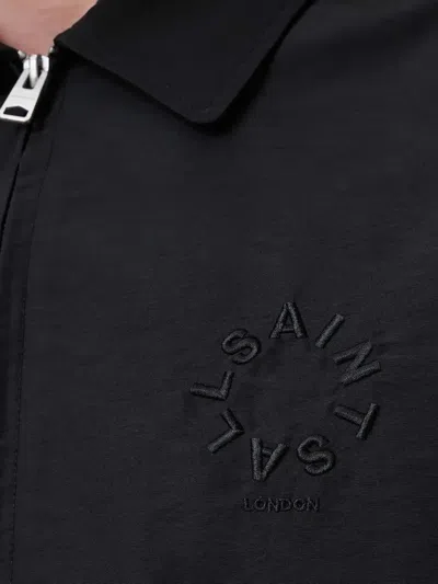 Allsaints Logo-embroidered Zip-up Jacket