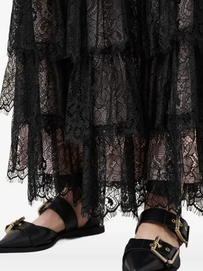 Allsaints Rory Tiered Lace Maxi Skirt