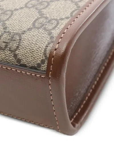 Pre-owned Gucci 2010s Gg Monogram Leather Handbag In Neutral