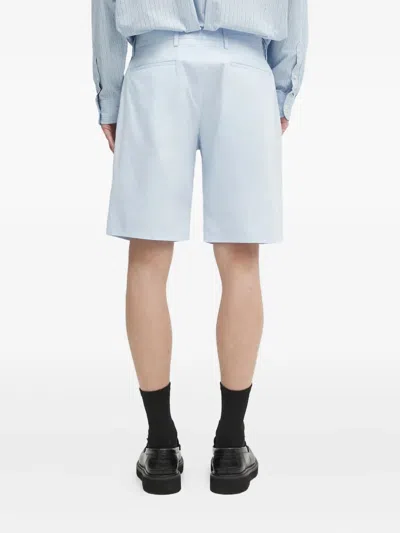 Paul Smith Flat-front Shorts In Blue
