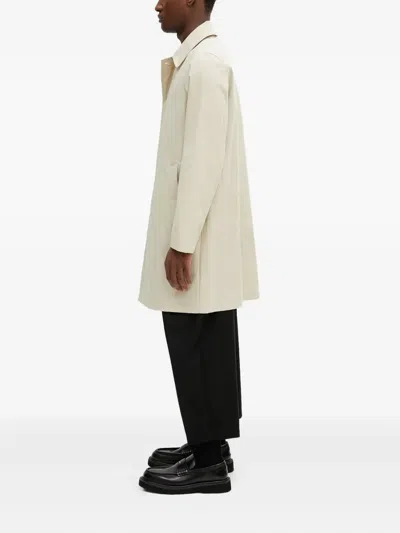 Paul Smith Plain Single-breasted Coat In Neutral