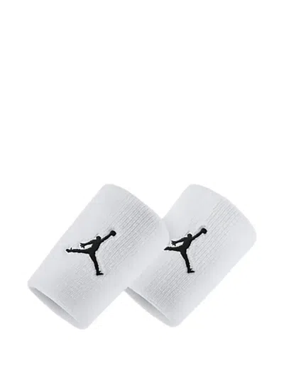 Jordan Jumpan Dri-fit Wristbands (pack Of Two) In White
