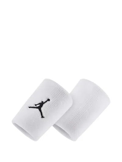Jordan Jumpan Dri-fit Wristbands (pack Of Two) In White
