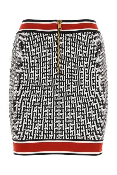 Balmain Embroidered Viscose Blend Mini Skirt