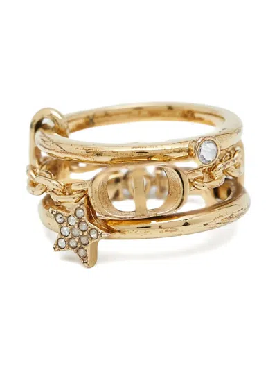 Pre-owned Dior Crystal-embellished Ring