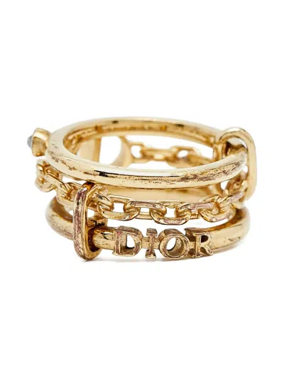 Pre-owned Dior Crystal-embellished Ring