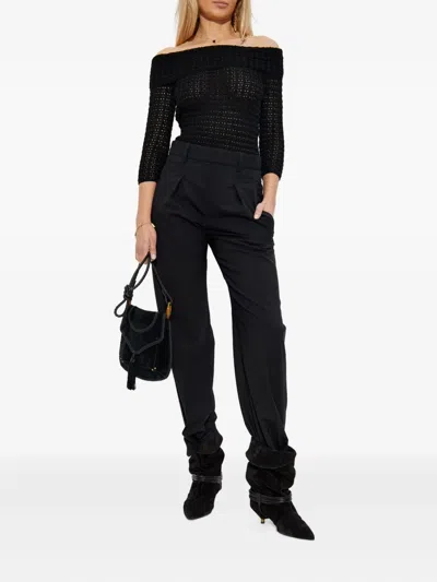 Isabel Marant Virgin Wool-blend Straight-leg Trousers