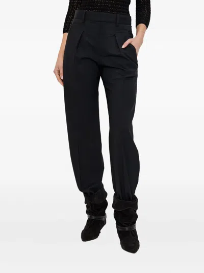 Isabel Marant Virgin Wool-blend Straight-leg Trousers